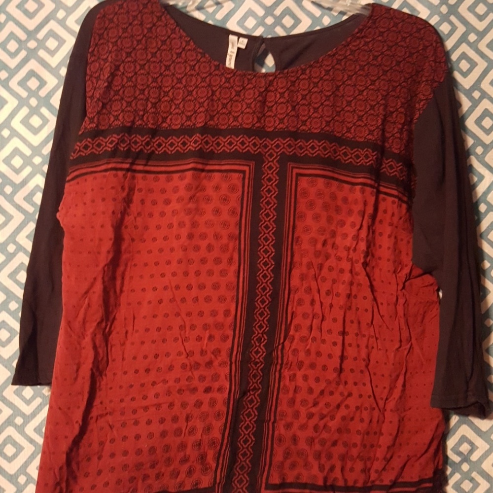 Red and Black Top